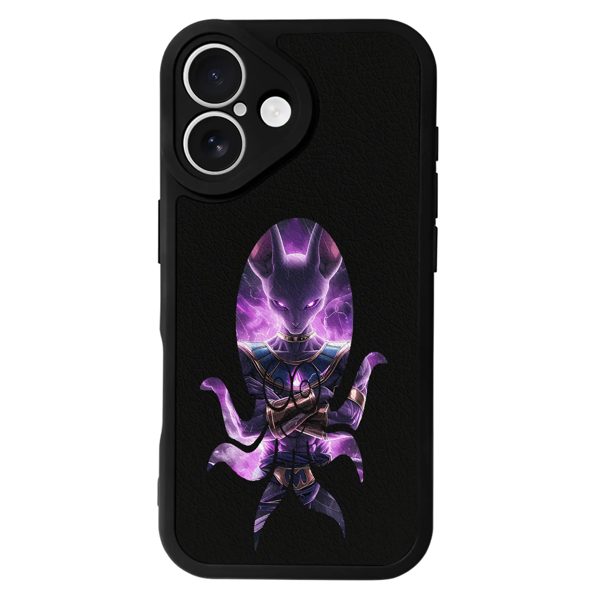 ドラゴンボール グッズ ビルス - IPhone 16シリーズ対応 ・ シリコンスマホケース ・ レザー調 ・ 高精度フィット ・ 耐衝撃 ・ ワイヤレス充電対応 ・ 精密カット